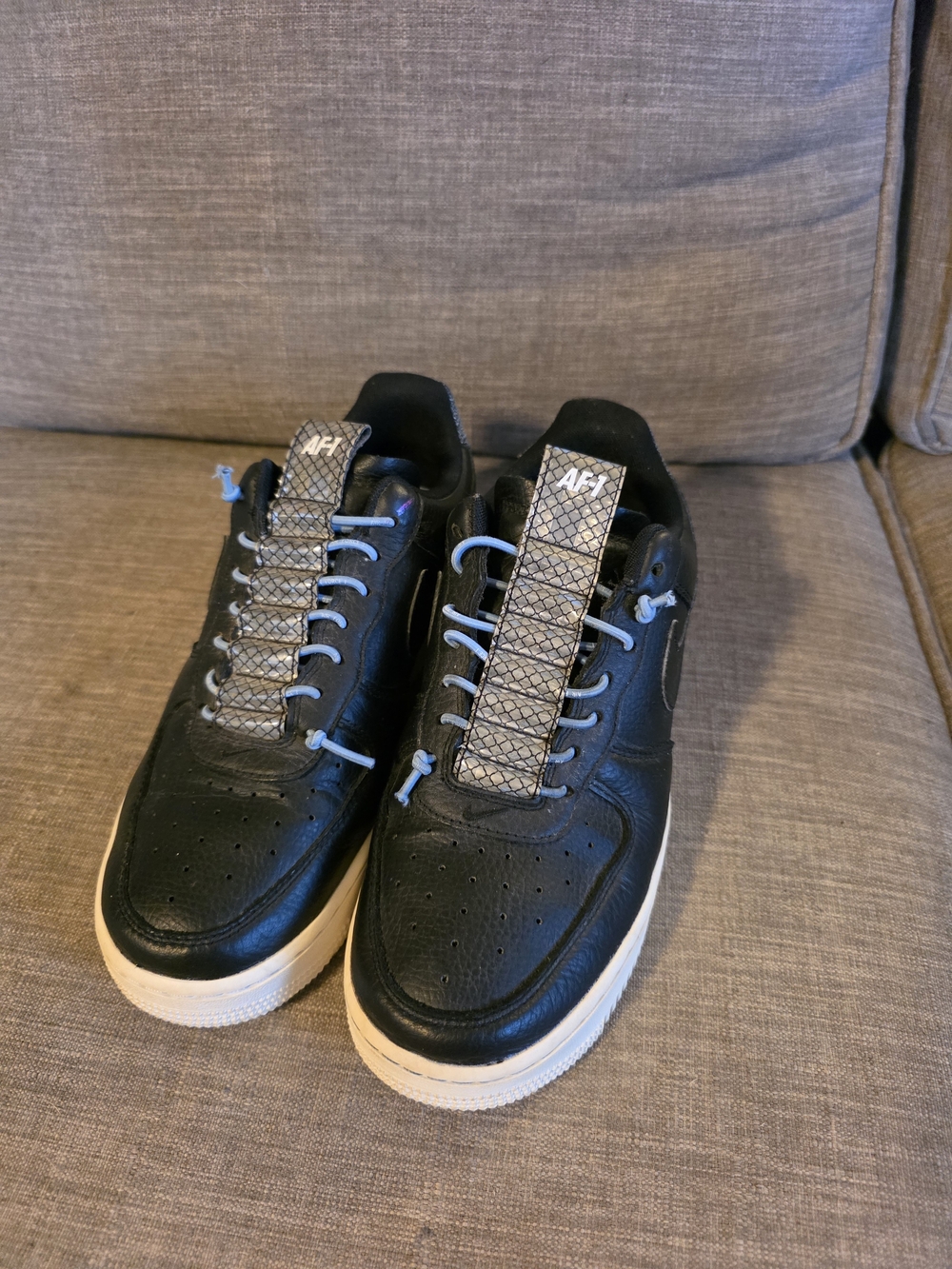 Nike AF1 Special Edition Size 7.5 "Black Reflective"
